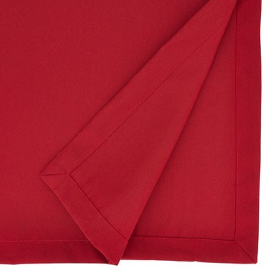 Crimson Red Polyester Everyday Table Runner