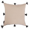 18"x18" Indoor Ghana Square Throw Pillow Gray - Pillow Perfect: Cotton Fabric, Zipper Closure, Abstract Pattern - 2 of 3
