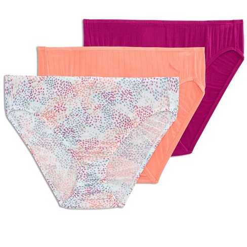 Jockey Women's Supersoft Breathe French Cut - 3 Pack 9 Vivid Dot/calypso  Pink/winterberry : Target