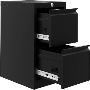 File Cabinet with 2 Drawer Lock, Vertical Metal File for Letter/Legal Size Documents, Sturdy File Storage for Home Office, Assembly Required - 1 of 4