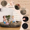 71"L x 43"W x 10"H Human Sized Dog Bed, Giant Dog Bed for Adults, Faux Fur Foldable Floor Sofa Bed for Reading Napping, Removable Cover - 3 of 4