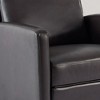 Swivel Rocking Recliner,Wide PU Leather Glider Sofa Chair with Ergonomic High Backrest for Living Room,Bedroom（Chocolate） - 4 of 4