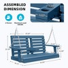 HYLEORY 2-Person HDPE Outdoor Porch Swing - 3 of 4