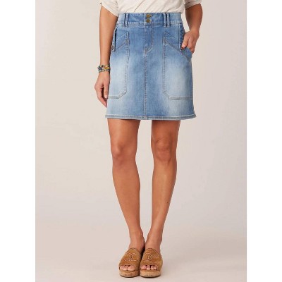 Women's High Rise Double Button Skirt with Pockets - Democracy