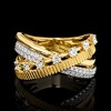 Ross-Simons 0.50 ct. t.w. Lab-Grown Diamond Crisscross Ring in 18kt Gold Over Sterling - 4 of 4