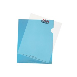JAM Paper Plastic Sleeves 9" x 12" Blue 12/Pack 2226316987 - 1 of 3