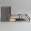 Queen Size Murphy Bed with USB Charging Station, Large Drawer Storage, Solid Wood Frame, Antique Gray Space-Saving Design - 4 of 4