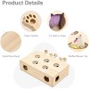 Mewoofun Pet Toy Cat Toys Kitten Toys, Interactive Whack A Mole Solid Wood Toy, Cat Toy for Indoor Cat Kitty, Brown, 13.2"*10.2"*3.9" - 4 of 4
