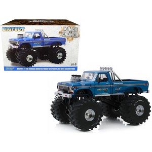 1974 Ford F-250 Ranger XLT Monster Truck w/ 66-Inch Tires Blue "Bigfoot #1" 1/18 Diecast Model Car by Greenlight - 1 of 4