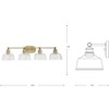 Progress Lighting Singleton 4-Light Vanity Fixture, Vintage Brass, Clear Glass - 4 of 4