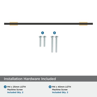 Champagne Bronze and Matte Black 10-1/16" Modern Industrial Bar Pull