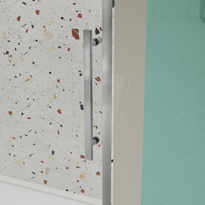 Chrome 44-48"W x 72"H Sliding Shower Door with Tempered Glass