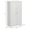 NicBex 55 Inch Tall Kitchen Pantry Storage Cabinet with 2 Doors and Adjustable Shelves for Dining Room,Bathroom,Kitchen,White - 3 of 4