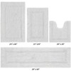 Lux Premium 100% Cotton Tufted Solid Reversible 4 Piece Bath Rug Set – Ultra-Soft, Water-Absorbent, Durable, Machine Washable Bathroom Rug - 2 of 4