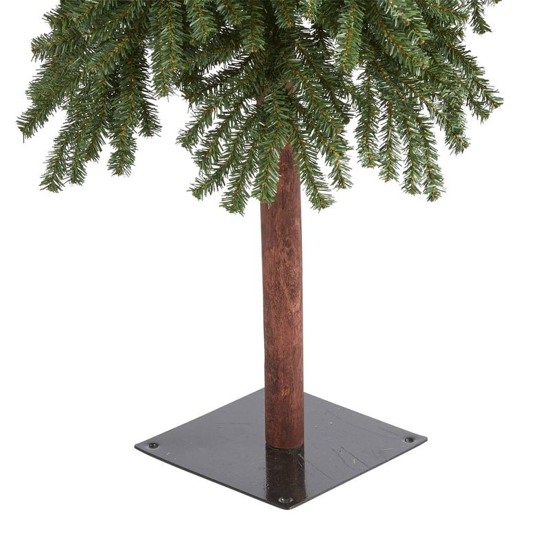 7ft Nearly Natural Unlit Slim Grand Alpine Artificial Christmas Tree, 5 of 9