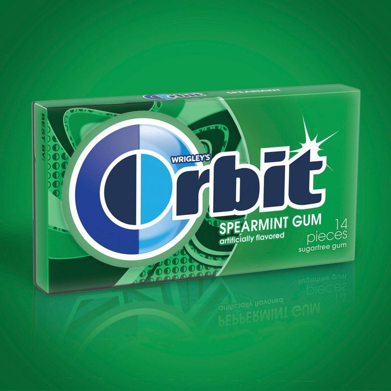 Orbit Spearmint Sugar Free Chewing Gum Single Pack -14 Piece, 4 of 6