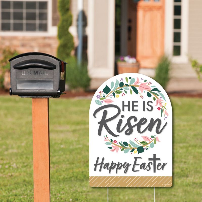Big Dot of Happiness Religious Easter - Party Decorations - Christian Holiday Party Welcome Yard Sign, 2 of 9
