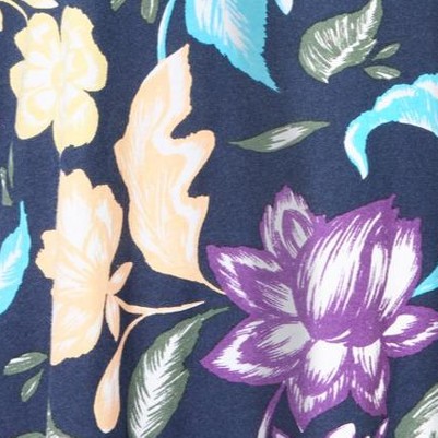 navy multi garden floral