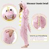 Itopfox Adult Animal Pajamas Costume - Plush One Piece Cosplay Dinosaur Onesies Costume - 4 of 4