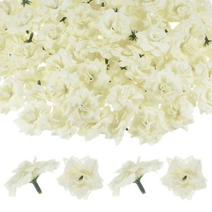 Unique Bargains Silk Rose Artificial Flower Heads Bouquet Decor - 1 of 4