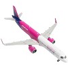 Airbus A321neo Commercial Aircraft "Wizz Air UK" White and Pink with Purple Tail 1/400 Diecast Model Airplane by GeminiJets - 3 of 4