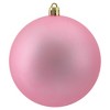 Northlight 12ct Shatterproof Matte Christmas Ball Tree Ornament Set 4" - Bubblegum Pink - 3 of 3