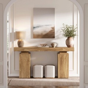 Hommoo Farmhouse Long Console Table with Foyer Stand - 1 of 4