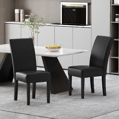 KWPZQEB Dining Chairs Set of 2, Rustic Dining Chair with Cushions and Upholstered, High Back Kitchen Side Chair with Wood Legs for Dining Room