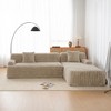 110"W Modular Sectional Sofa Upholstered Couch Cloud Sofa Free-combined Sofa with 2 Pillows, Beige/Light Coffee/Dark Gray/Black-ModernLuxe - 2 of 4
