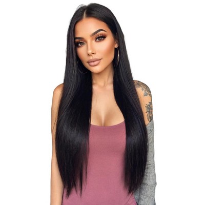 Jessie's Wig 30 Inch Silky Straight 13*3.5 Synthetic Lace Wigs Jet Black 1 Pc/Pack