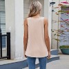 Women's Round Neck Sleeveless Loose Fit Tank Top - 2 of 4