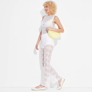 Women's Mid-Rise Flare Sheer Lace Pants - Wild Fable™ - 1 of 3
