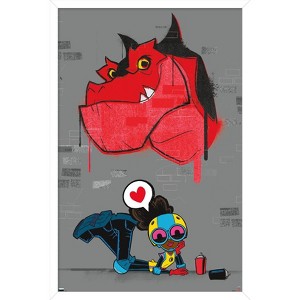 Trends International Marvel's Moon Girl & Devil Dinosaur - Wall Art Framed Wall Poster Prints - 1 of 4