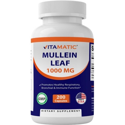 Mullein Leaf Extract 1000 mg - 200 Capsules