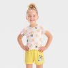 Toddler Girls' 2pc Bluey Daisy Short Sleeve T-Shirt and Shorts Set - Yellow - 3 of 4