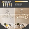 BAOURE 41in Golden Modern Chandelier Light Fixture with Frosted Tubes, Adjustable Height Pendant Light for Dining Room Living Room Kitchen Island - 4 of 4