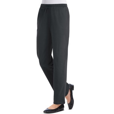 Collections Etc Elastic Waistband with Side Pockets Cotton Knit Pants