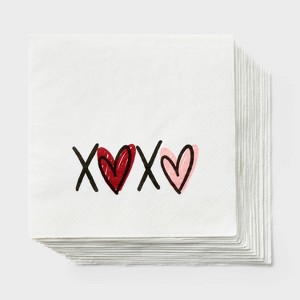 20ct XOXO Lunch Napkins - Spritz™ - 1 of 3