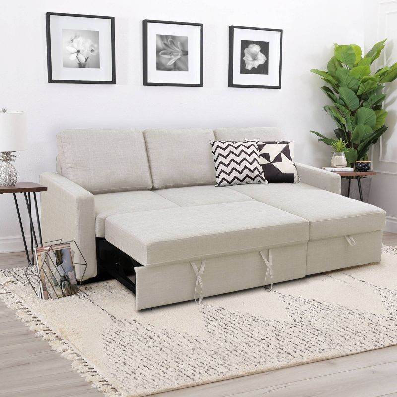 William Storage Sofa Bed Sectional Sand - Abbyson Living, 4 of 13