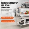 VEVOR Stainless Steel Prep Table, 30 x 60 x 34 Inch, 910 lbs Load Capacity, Heavy Duty Metal Worktable with 3 Adjustable Height Levels - 4 of 4