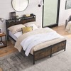 AndMakers Black Iron Frame Platform Bed with a USB Charging Port - 2 of 4