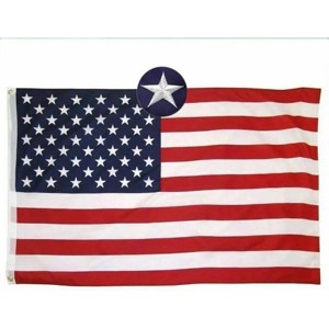 Premium Heavy Duty American Flag, All Weather Spun Polyester w/ Embroidered Stars & Sewn Stripes, USA Outdoor Flags for High Wind, Fade Resistant - 1 of 4