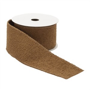 Fuzzy Brown Wired Ribbon (Set of 2) - 1 of 3