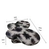 47'' Curved Butterfly Fiberglass Artistic Coffee Table, Modern Sculptural Coffee Table with Limestone Texture for Living Room Office-Coolbibila - 4 of 4