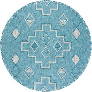 Courtyard CY8533 UV & Stain Resistant Non-Shedding Power Loomed Indoor/Outdoor Rugs - Safavieh - 1 of 3
