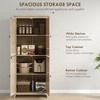 72" Freestanding Kitchen Pantry Cabinet, Farmhouse Tall Storage Cabinet with 4 Door Cabinets and Adjustable Shelves for Dining Room - 4 of 4