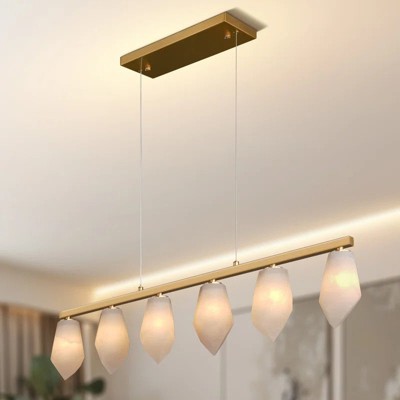 39" Alabaster Halo Chandelier