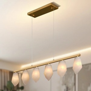 39" Alabaster Halo Chandelier - 1 of 4