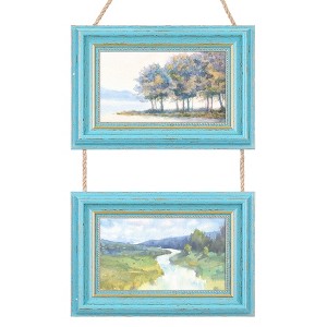 REGALWOVEN Hanging Collage Picture Frames Wall Decor Photo Rustic Frame with Rope - 1 of 4