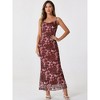 INSPIRE CHIC Women's Mesh Floral Sleeveless Stretchy Bodycon Cocktail Maxi Dress - 3 of 4